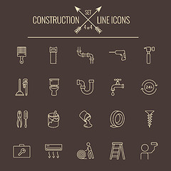 Image showing Construction icon set.