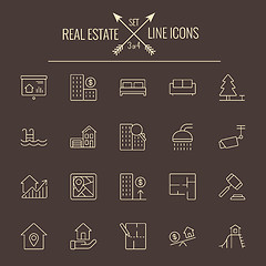 Image showing Real estate icon set.