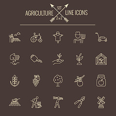 Image showing Agriculture icon set.