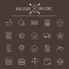 Image showing Real estate icon set.