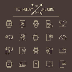 Image showing Technology icon set.