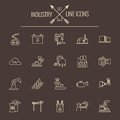 Image showing Industry icon set.