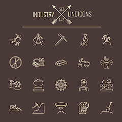 Image showing Industry icon set.