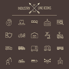 Image showing Industry icon set.