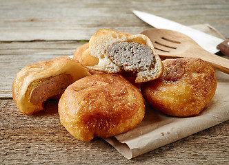 Image showing fried meat pies belyashi