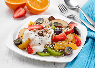 Image showing plate of fruit salad