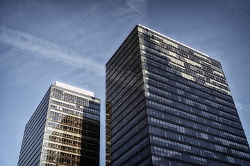 Image showing Skyscrapers against blue sky