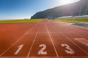 Image showing Running track outdoors