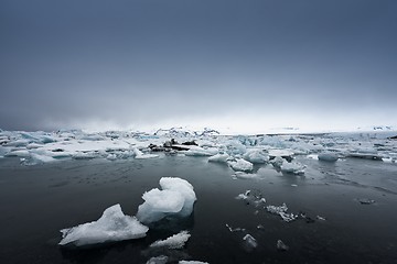 Image showing Icebergs at glacier lagoon 