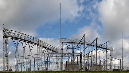 Image showing High voltage electric station