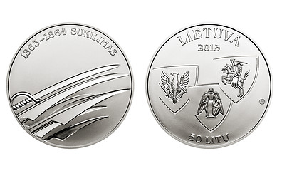 Image showing commemorative circulation 50 litas coin