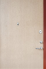 Image showing Wooden door of an apartment