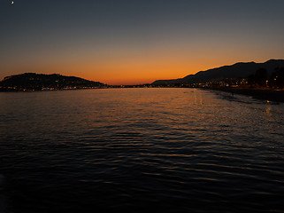 Image showing Evening at Alanya coast