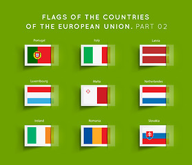 Image showing Flags of EU countries