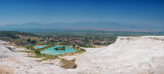 Image showing Panoramic view of Pammukale