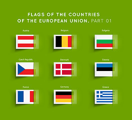 Image showing Flags of EU countries