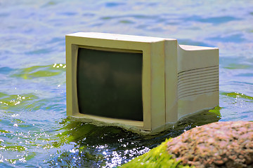 Image showing concept of computer technology and ocean