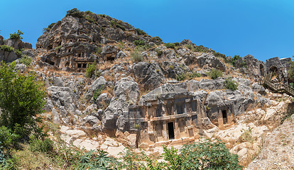 Image showing Ancient lycian Myra rock tomb