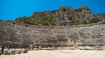 Image showing Ancient lycian Myra rock tomb