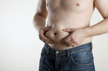 Image showing Belly slimming man