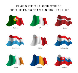 Image showing Flags of EU countries