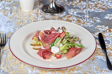 Image showing cheese and bacon salad