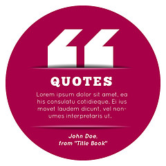 Image showing Quote blank template on white background. 