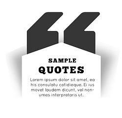 Image showing Quote blank template on white background. 