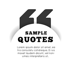 Image showing Quote blank template on white background. 