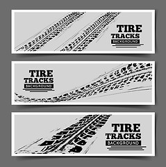 Image showing Tire tracks background