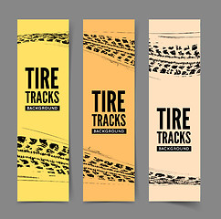 Image showing Tire tracks background