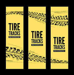 Image showing Tire tracks background