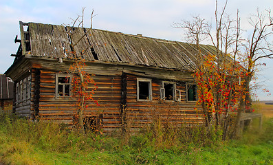 Image showing Old fisherman house in North of Russia. Pomors, White sea
