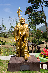 Image showing fat monk statue in complex Pagoda Ekayana