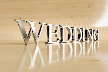 Image showing Wedding steel sign