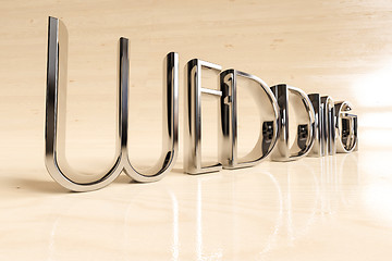 Image showing Wedding steel sign