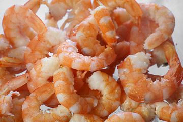 Image showing Cooked shrimps close up