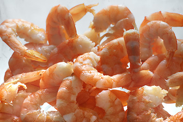 Image showing Cooked shrimps close up