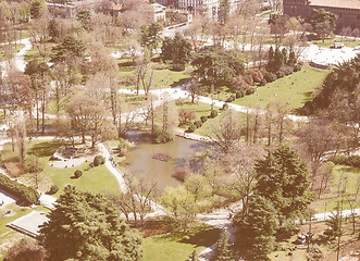 Image showing Milan aerial view vintage