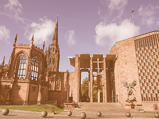 Image showing Coventry Cathedral vintage