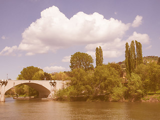 Image showing River Po Turin vintage