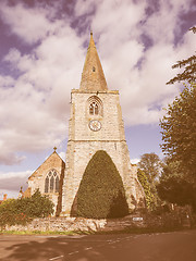 Image showing St Mary Magdalene church in Tanworth in Arden vintage