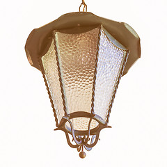 Image showing  Pendant light isolated vintage