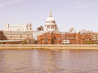 Image showing St Paul Cathedral, London vintage