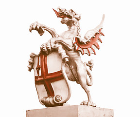 Image showing St George and the dragon vintage