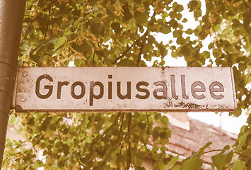 Image showing Street sign vintage