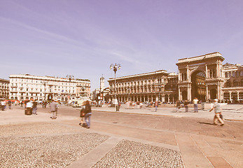 Image showing Piazza Duomo, Milan vintage