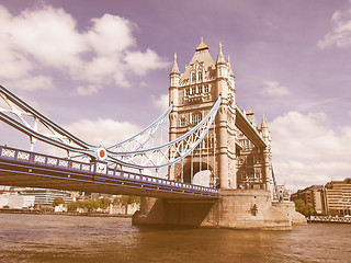 Image showing Tower Bridge, London vintage