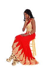 Image showing African American woman in dress.