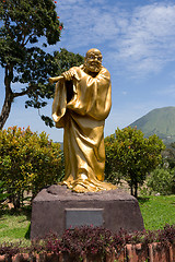 Image showing fat monk statue in complex Pagoda Ekayana